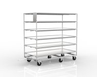 Carrello a ripiani realizzato con telaio in acciaio con sovrastruttura 20091601 - 1