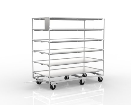 Carrello a ripiani realizzato con telaio in acciaio con sovrastruttura 20091601 - 1