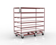 Carrello a ripiani realizzato con telaio in acciaio con sovrastruttura 20091601 - 2