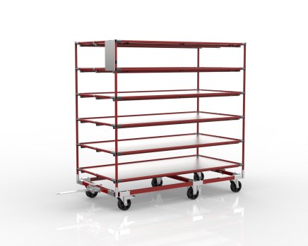 Carrello a ripiani realizzato con telaio in acciaio con sovrastruttura 20091601 - 2
