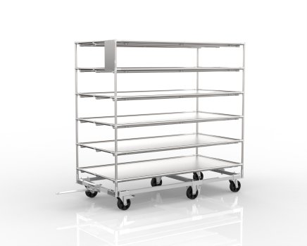 Carrello a ripiani realizzato con telaio in acciaio con sovrastruttura 20091601 - 4