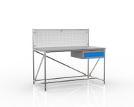 Tavolo da officina con pannello forato larghezza 1500 mm, 24040831 - 4