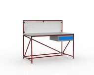 Tavolo da officina con pannello forato larghezza 1500 mm, 24040831 - 2