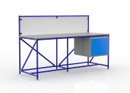 Tavolo da officina con pannello forato larghezza 2000 mm, 240408311 - 3