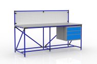 Tavolo da officina con pannello forato largo 2000 mm, 24040839 - 3