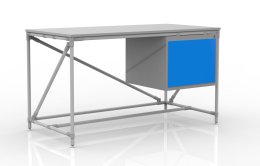 Tavolo da officina con contenitore larghezza 1500 mm, 240405311