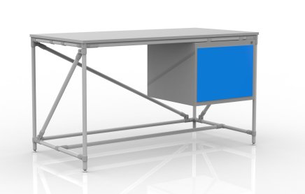 Tavolo da officina con contenitore larghezza 1500 mm, 240405311 - 1