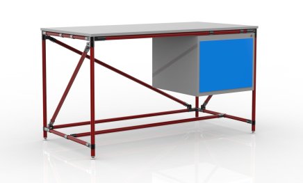 Tavolo da officina con contenitore larghezza 1500 mm, 240405311 - 2