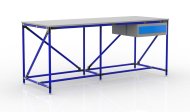 Tavolo da officina con contenitore con un cassetto larghezza 2000 mm, 240405313 - 3