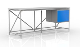 Tavolo da officina con contenitore larghezza 2000 mm, 240405317