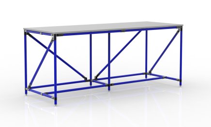 Tavolo da officina in sistema tubolare, larghezza 2000 mm, 240405312 - 3