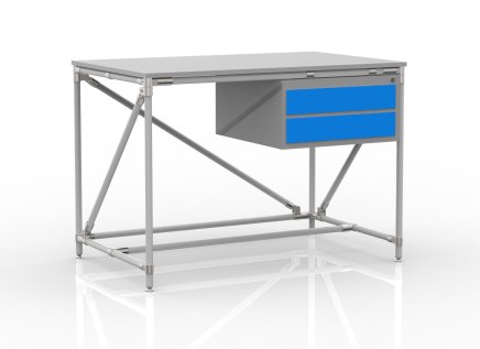Tavolo da officina con contenitore con due cassetti 24040531 (3 modelli) - 1