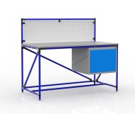 Tavolo da officina con pannello forato larghezza 1500 mm, 24040835 - 3