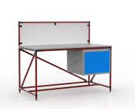 Tavolo da officina con pannello forato larghezza 1500 mm, 24040835 - 2