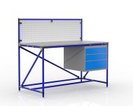 Tavolo da officina con pannello forato largo 1500 mm, 24040833 - 3