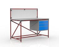 Tavolo da officina con pannello forato largo 1500 mm, 24040833 - 2