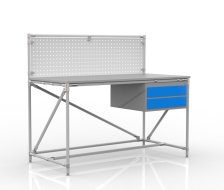 Tavolo da officina con pannello forato larghezza 1500 mm, 24040832