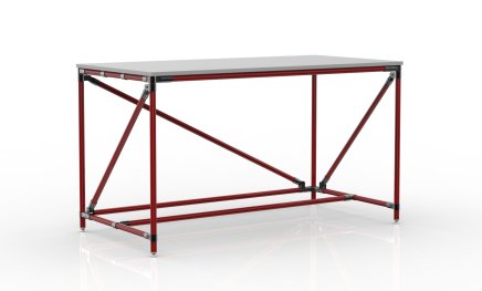 Tavolo da officina in sistema tubolare, larghezza 1500 mm, 24040536 - 2