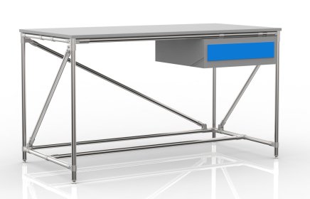 Tavolo da officina con contenitore con un cassetto larghezza 1500 mm, 24040537 - 4