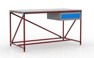 Tavolo da officina con contenitore con un cassetto larghezza 1500 mm, 24040537 - 2