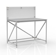 Tavolo da officina da sistema di tubi con pannello forato 240408312 (3 modelli)