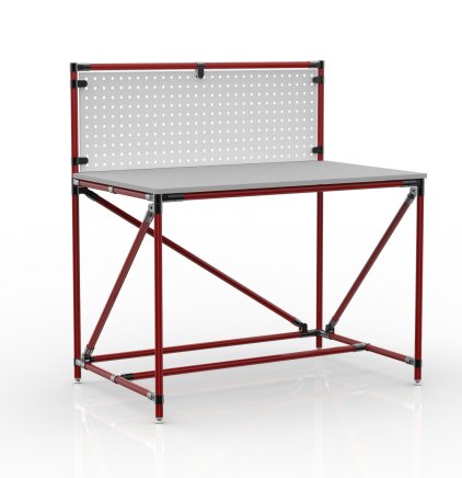 Tavolo da officina da sistema di tubi con pannello forato 240408312 (3 modelli) - 2