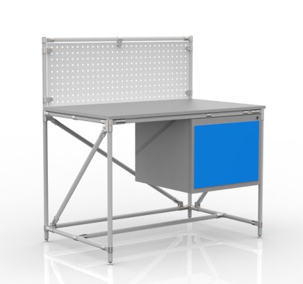 Tavolo da officina da sistema di tubi con pannello forato 240408317 (3 modelli) - 1