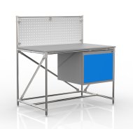 Tavolo da officina da sistema di tubi con pannello forato 240408317 (3 modelli) - 4