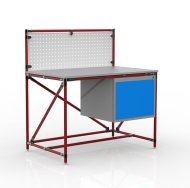 Tavolo da officina da sistema di tubi con pannello forato 240408317 (3 modelli) - 2
