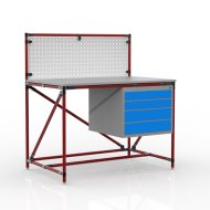 Tavolo da officina da sistema di tubi con pannello forato 240408316 (3 modelli) - 2
