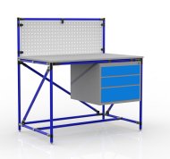 Tavolo da officina da sistema di tubi con pannello forato 240408315 (3 modelli) - 3