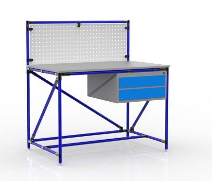 Tavolo da officina Pipe System con pannello forato 240408314 (3 modelli) - 3