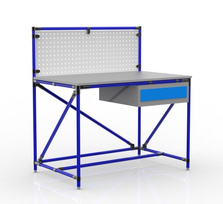 Tavolo da officina Pipe System con pannello forato 240408313 (3 modelli) - 3