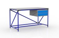 Tavolo da officina con contenitore con due cassetti, larghezza 1500 mm, 24040538 - 3