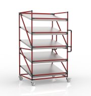 Carrello a ripiani per gabbie con ripiani inclinati 1000 x 800 mm, SP10080 - 2