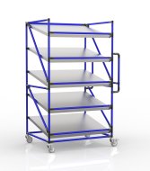 Carrello a ripiani per gabbie con ripiani inclinati 1000 x 800 mm, SP10080 - 3