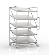 Carrello a ripiani per gabbie con ripiani inclinati 1000 x 800 mm, SP10080 - 4