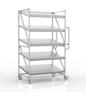 Carrello a ripiani per gabbie con ripiani inclinati 1000 x 600 mm, SP10060