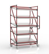 Carrello a ripiani per gabbie con ripiani inclinati 1000 x 600 mm, SP10060 - 2