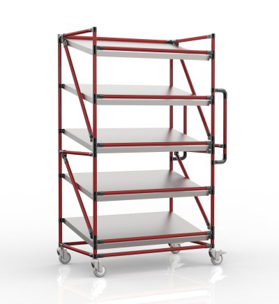 Carrello a ripiani per gabbie con ripiani inclinati 1000 x 600 mm, SP10060 - 2