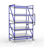 Carrello a ripiani per gabbie con ripiani inclinati 1000 x 600 mm, SP10060 - 3