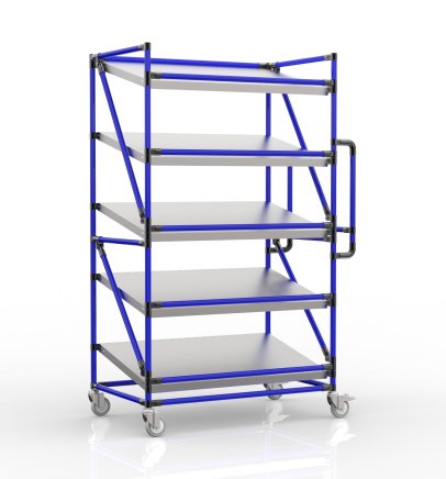 Carrello a ripiani per gabbie con ripiani inclinati 1000 x 600 mm, SP10060 - 3
