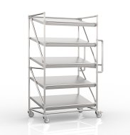 Carrello a ripiani per gabbie con ripiani inclinati 1000 x 600 mm, SP10060 - 4