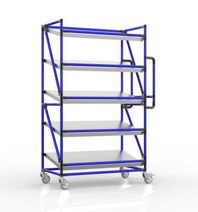 Carrello a ripiani per gabbie con ripiani inclinati 1000 x 500 mm, SP10050 - 3