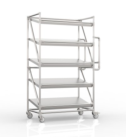 Carrello a ripiani per gabbie con ripiani inclinati 1000 x 500 mm, SP10050 - 4