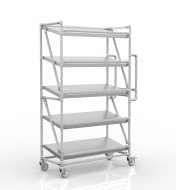 Carrello a ripiani per gabbie con ripiani inclinati di larghezza 1000 mm, SP10040 (4 modelli)