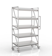 Carrello a ripiani per gabbie con ripiani inclinati di larghezza 1000 mm, SP10040 (4 modelli)