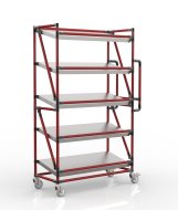 Carrello a ripiani per gabbie con ripiani inclinati di larghezza 1000 mm, SP10040 (4 modelli) - 2