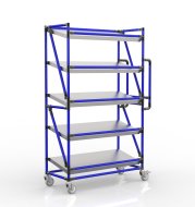Carrello a ripiani per gabbie con ripiani inclinati di larghezza 1000 mm, SP10040 (4 modelli) - 3