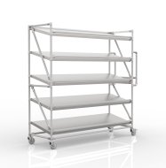 Carrello a ripiani per gabbie con ripiani inclinati larghi 1700 mm, SP17050 - 1